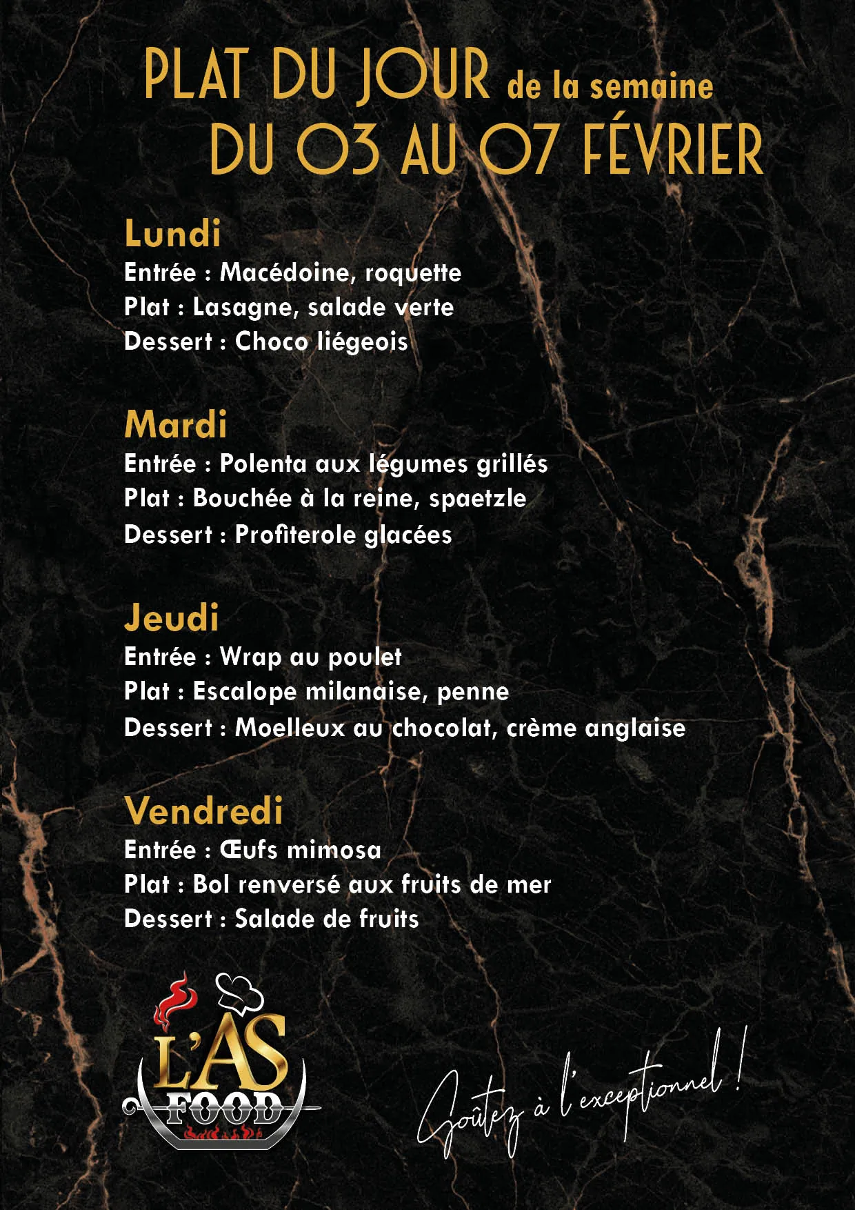 Plats du jour