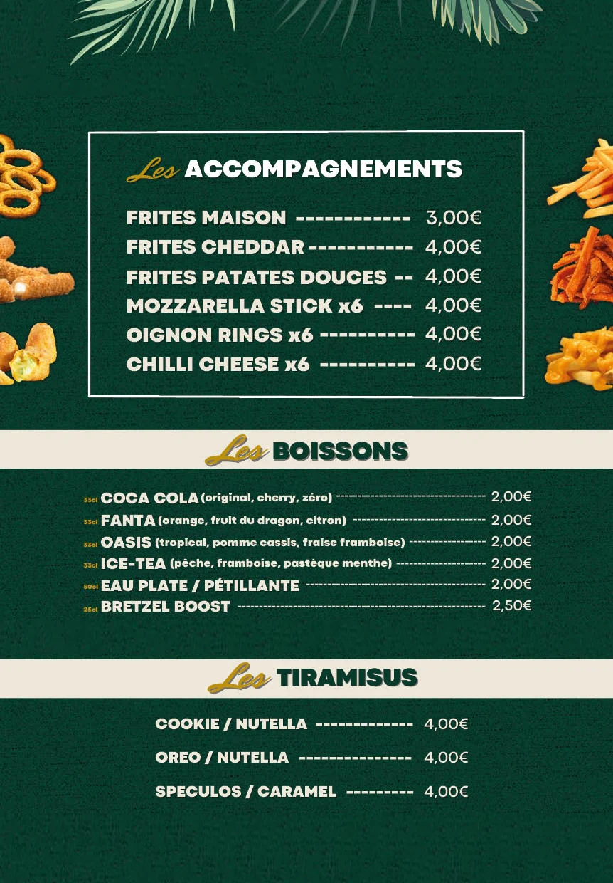 Carte accompagnements